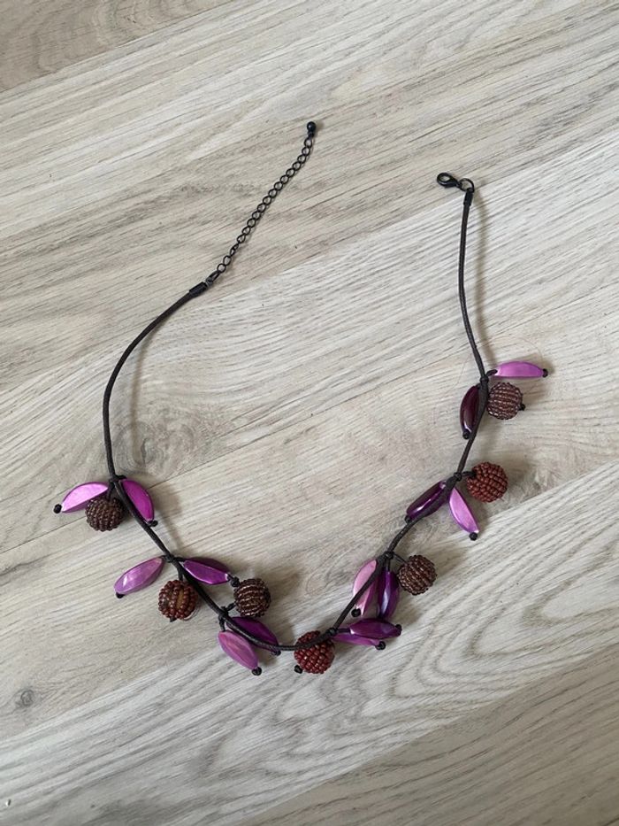 Collier pendentif violet - photo numéro 2