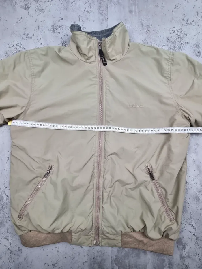 Blouson aviateur L.L. Bean beige sable – Taille M Homme (mesures en photos) - photo numéro 7