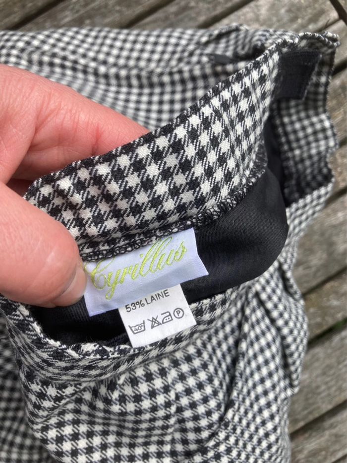 Short vintage Cyrillus pied-de-poule, taille 6 ans - photo numéro 4