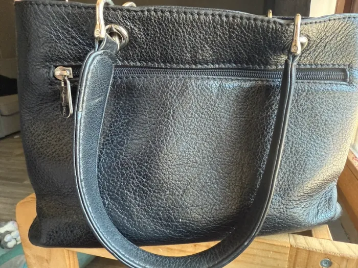Sac à main Mac Douglas cuir noir - photo numéro 5