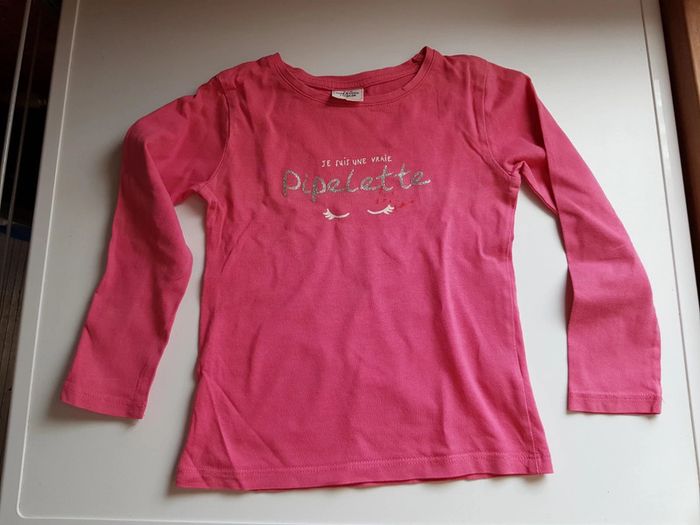 2 tops fille manches longues 4 ans - photo numéro 3