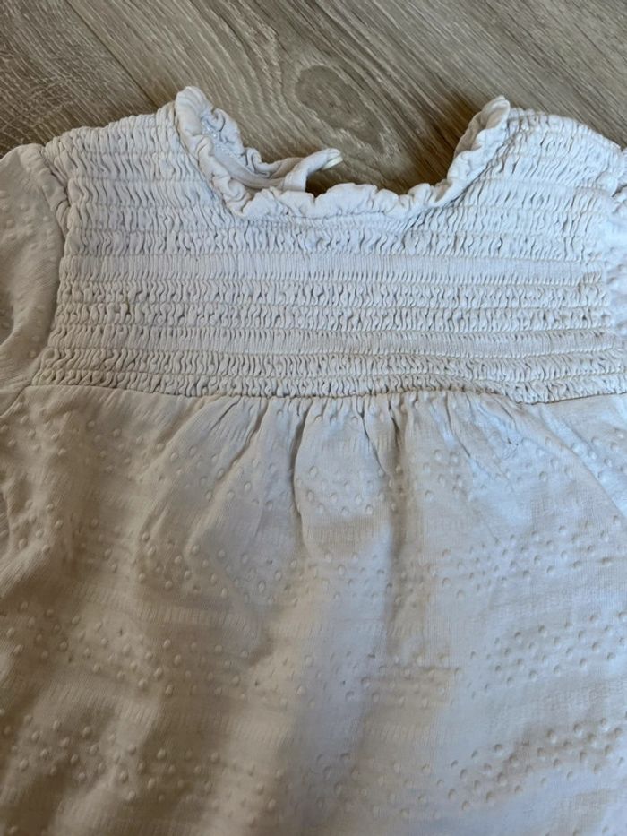 Tee Shirt / chemisier manche longue blanc 4 ans - photo numéro 2