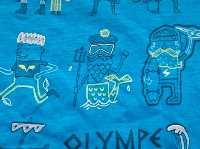 T.shirt manches longues bleu et vert Du pareil au même 5 ans - photo numéro 3