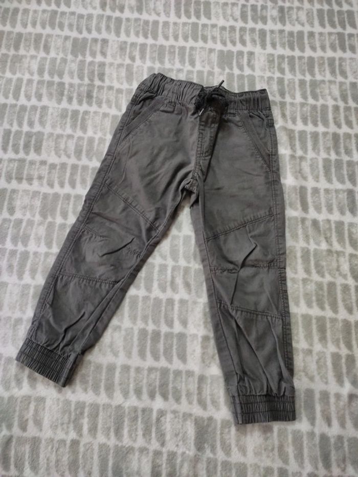 Pantalon gris élastique chevilles on extenso taille 4 ans - photo numéro 1