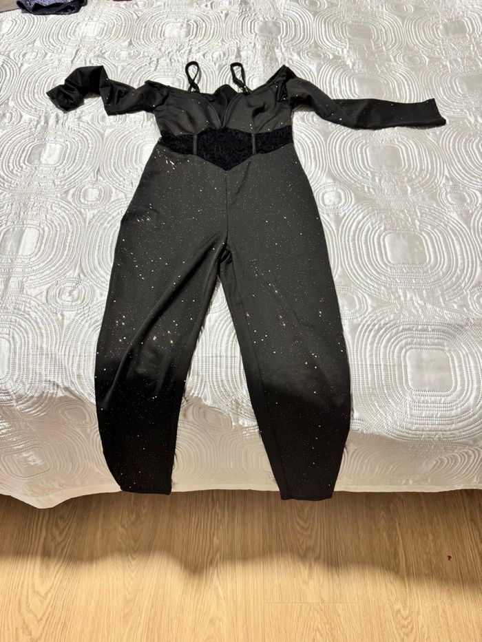 🌟 Combinaison noire élégante à paillettes – Effet chic & glamour 🌟