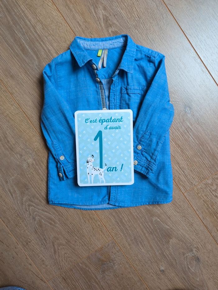 Chemise manches longues 12 mois