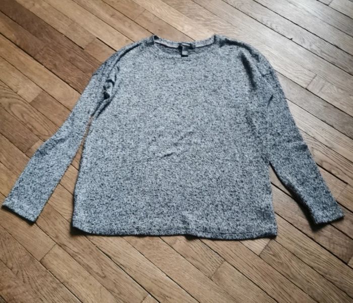Pull mi saison léger gris chiné taille S Forever 21
