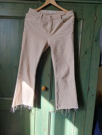 Jean flare beige Mango 38