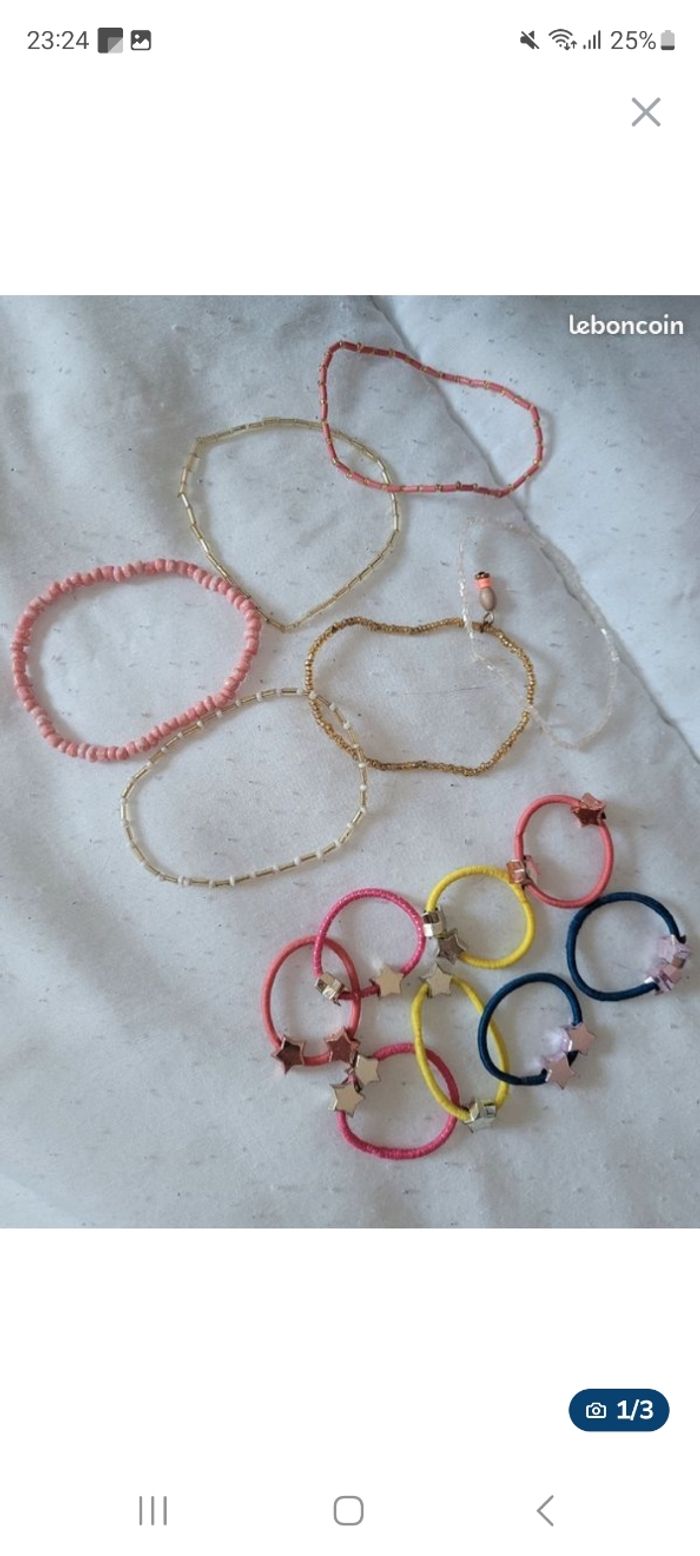 Lot d'accessoires cheveux +bracelets NEUF