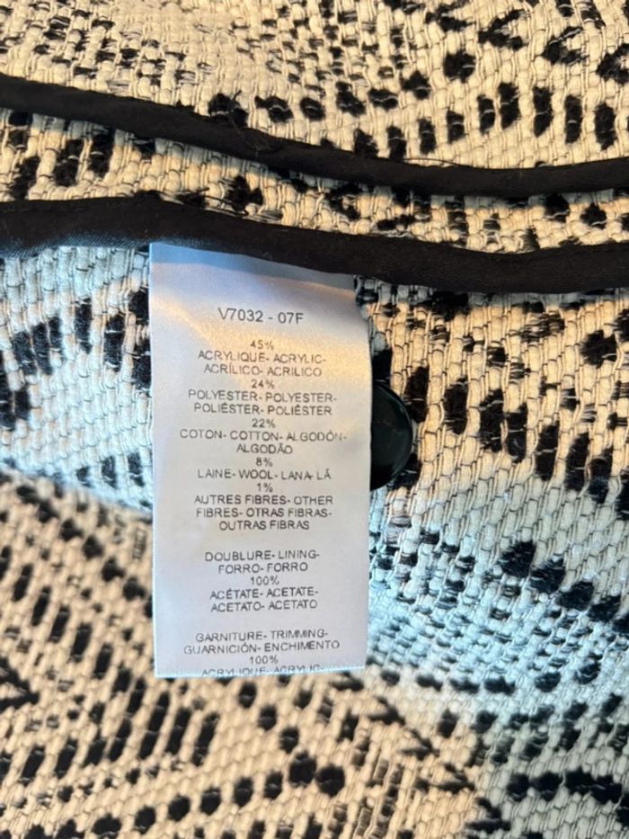 Veste Caroll taille 2 noir et blanc - photo numéro 8