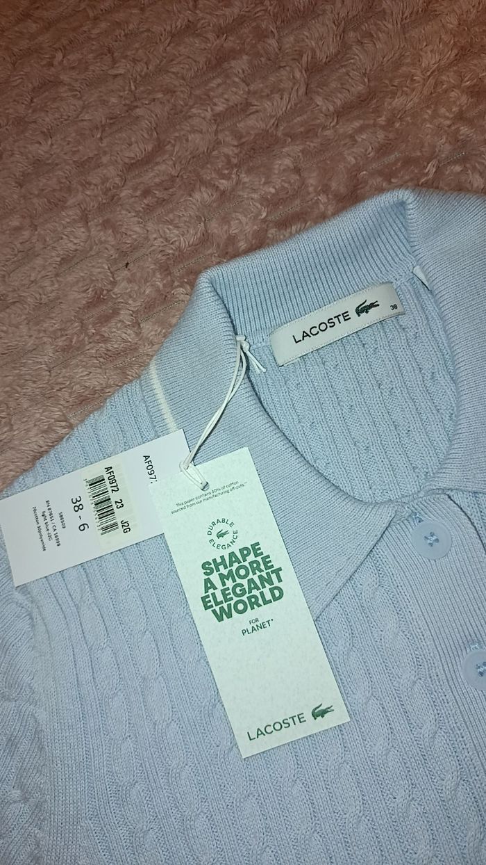 Pull torsadé lacoste manche courte - photo numéro 5