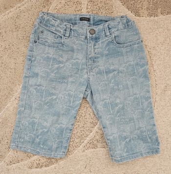 Short en jean motifs palmiers 10-12 ans Ikks