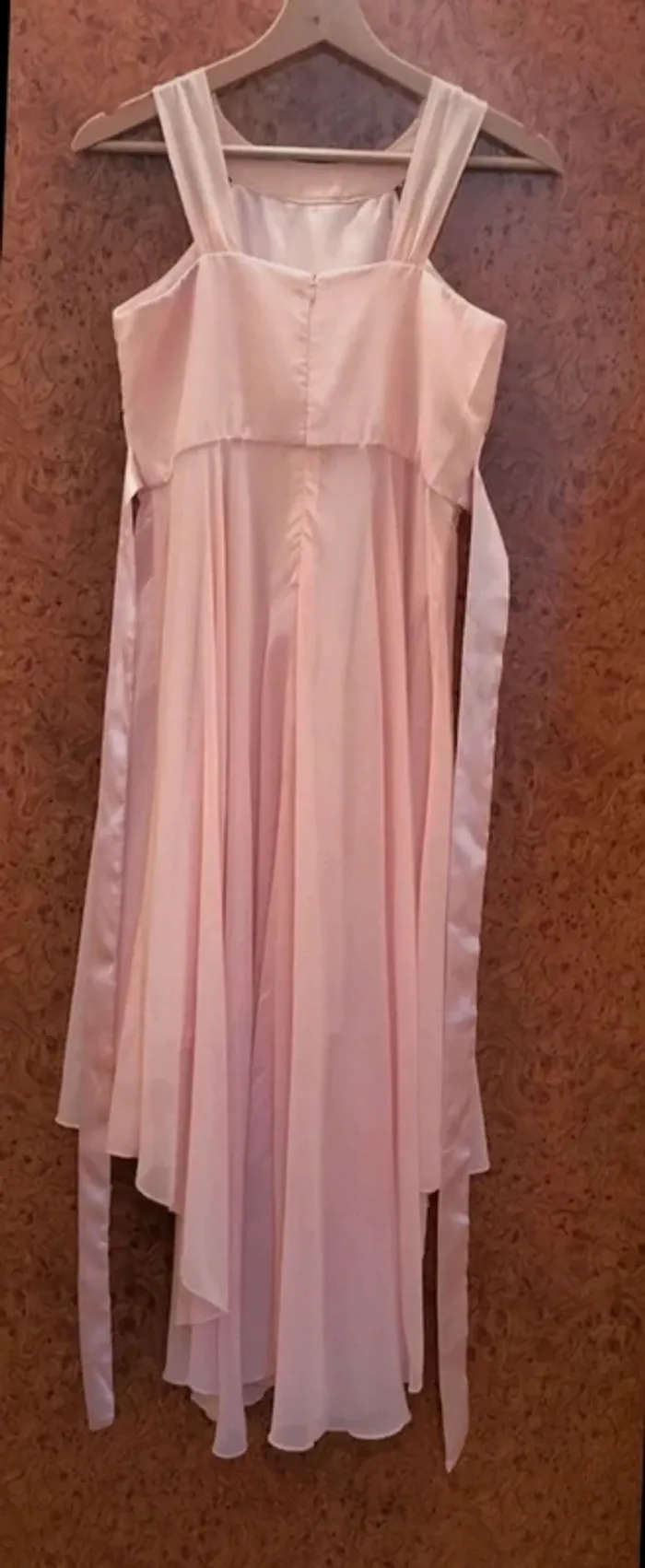 Robe de soirée rose poudré – Taille XS - photo numéro 2