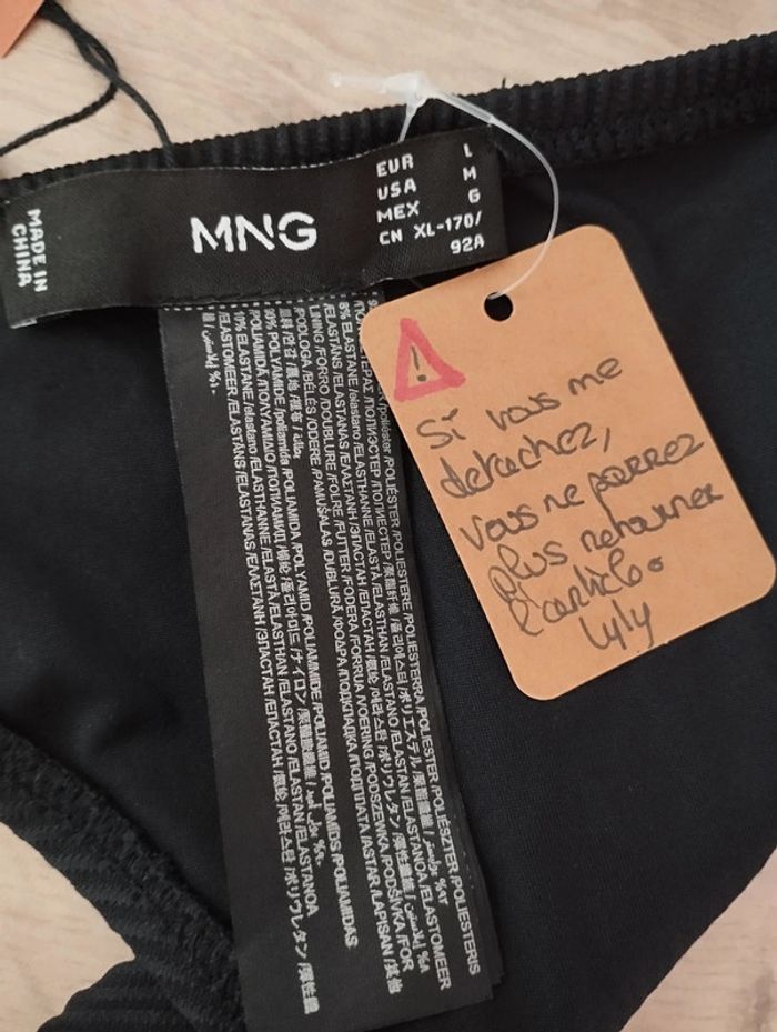 Bas de bikini noir Mango taille L - photo numéro 5