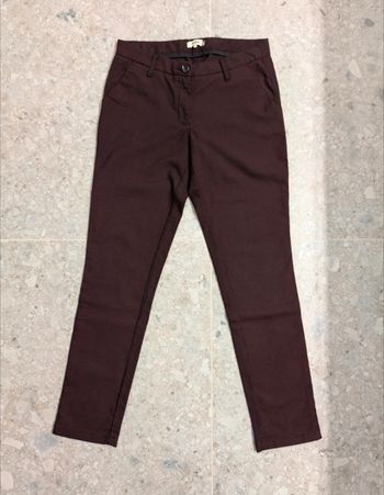 Pantalon CKS pour femme, chino en bordeaux/violet - Taille 38