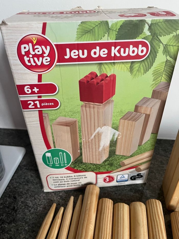 Jeu de Kubb en bois - photo numéro 6
