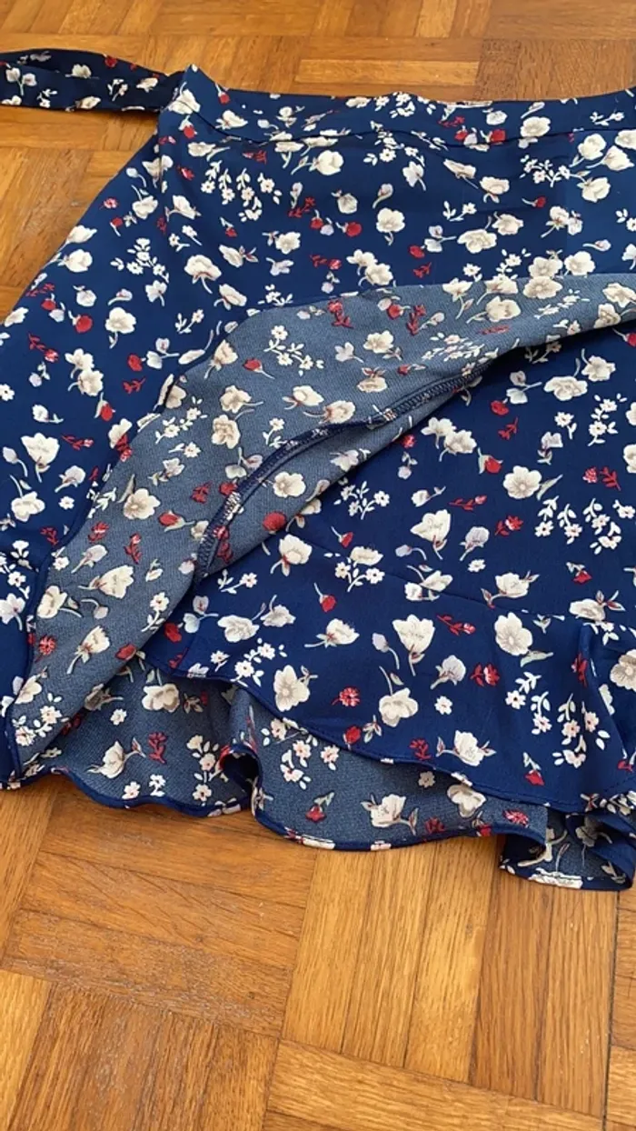 Jupe à fleurs bleue Collection IRL - photo numéro 6