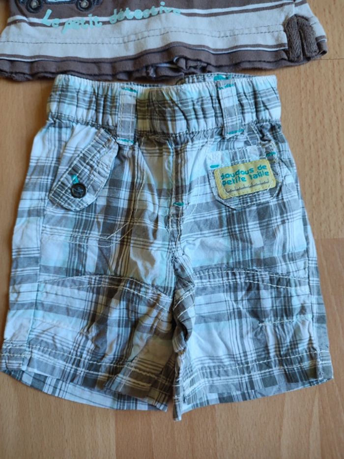 Lot tenue bermuda + polo manches longues Petit Kimbaloo en 0M / Naissance - photo numéro 2