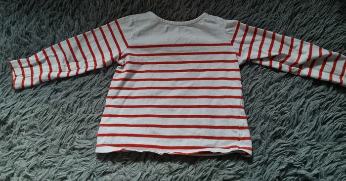 T-shirt manches longues à rayures style Marin 2ans - photo numéro 3