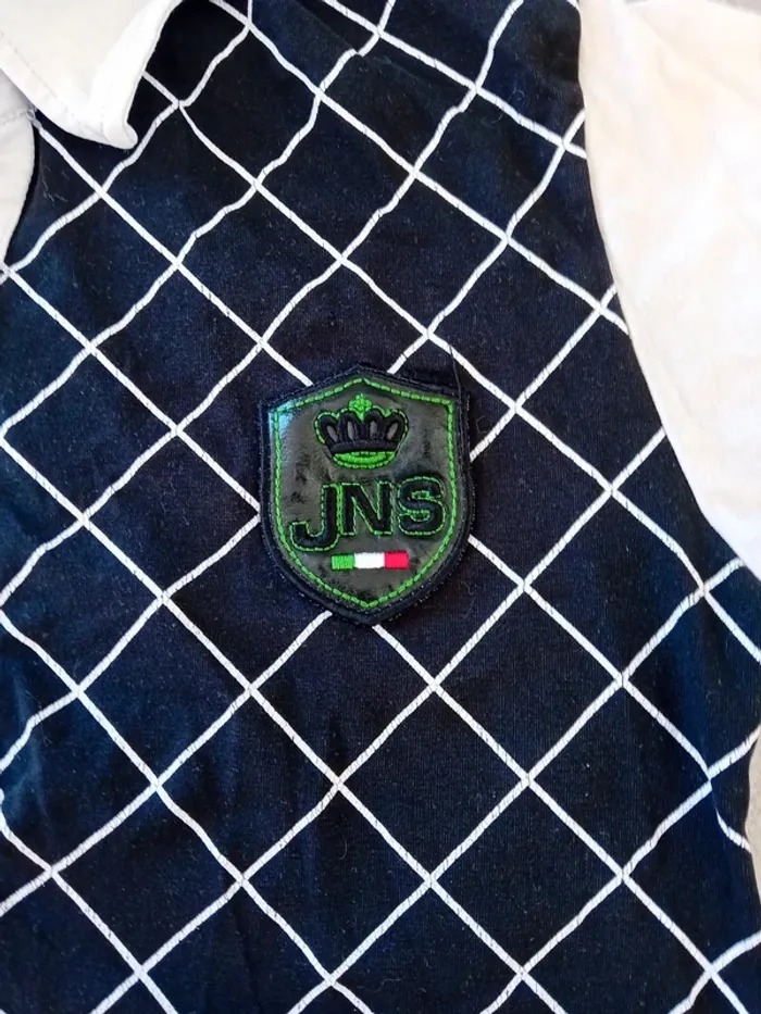 Polo noir et blanc rayé taille S/36 - photo numéro 3