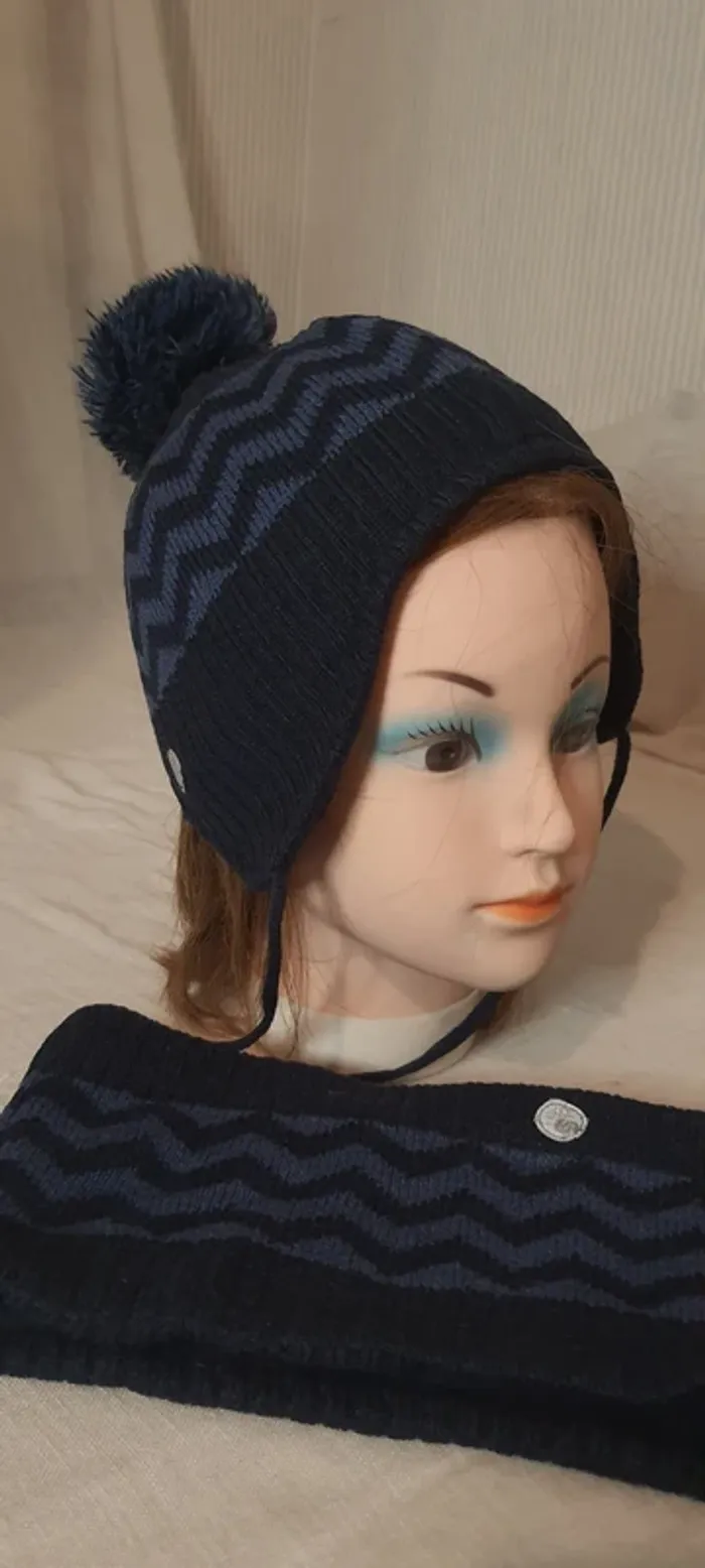 Bonnet et tour de coup "OB" enfant - photo numéro 2