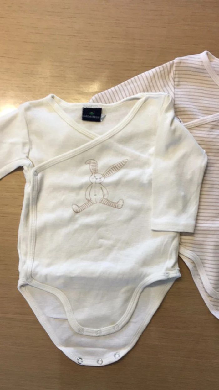 Lot de 2 bodies manches longues garçon sergent major 6 mois - photo numéro 3