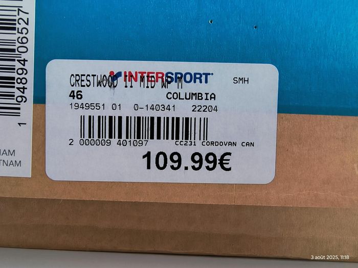 Chaussures de randonnée homme Columbia neuves imperméables taille 46 - photo numéro 10