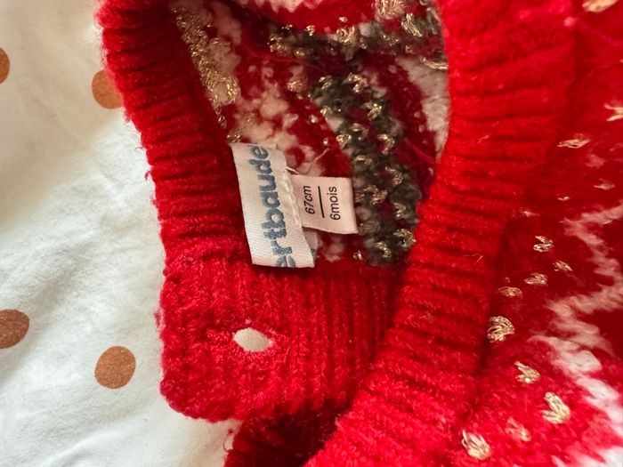 Pull de Noël vertbaudet bébé rennes cœurs mixte - photo numéro 3