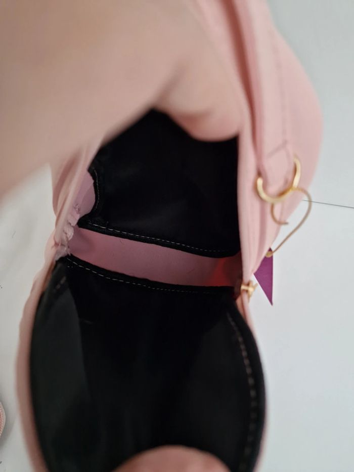 Sac Bandoulière Rose Marron Avec Bijou Sac Et Porte Monnaie - photo numéro 16