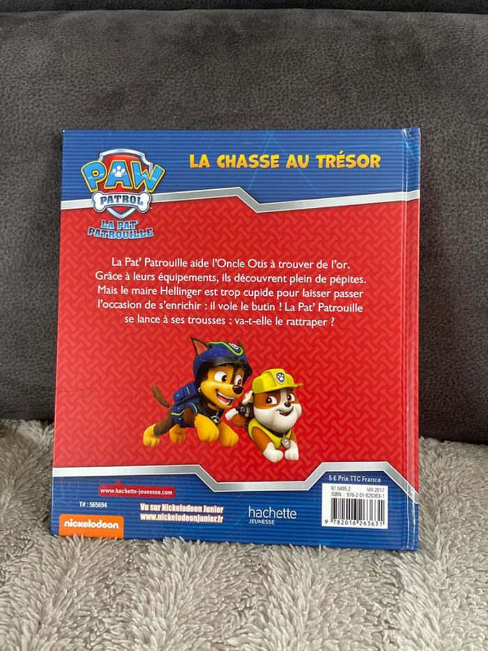 Livre Paw Patrol La chasse au trésor Hachette jeunesse - photo numéro 2