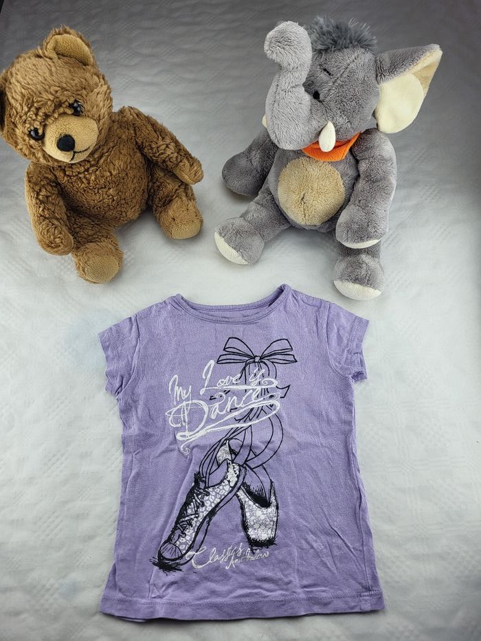 Tee-shirt violet lilas motif danse-inextenso-2ans - photo numéro 1