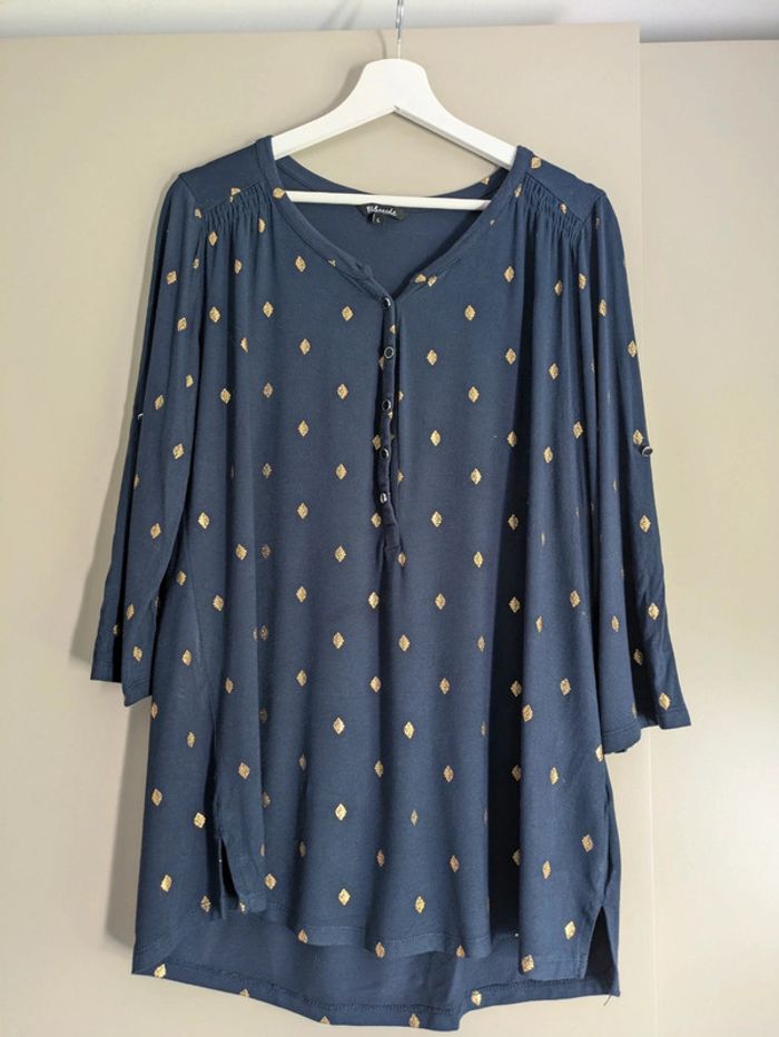 Haut marine doré MS mode L
