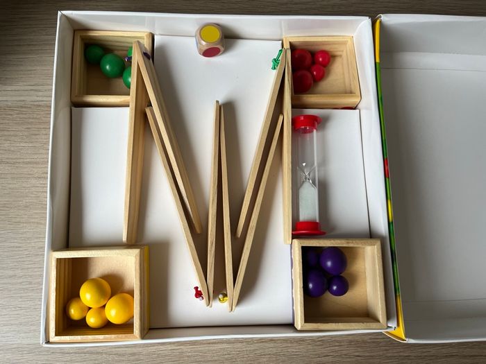 Colorpick oxybul family bul jeu en bois motricité fine, billes pinces dès 3ans - photo numéro 2