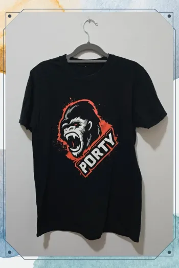 T-shirt Porty Black Gorilla
