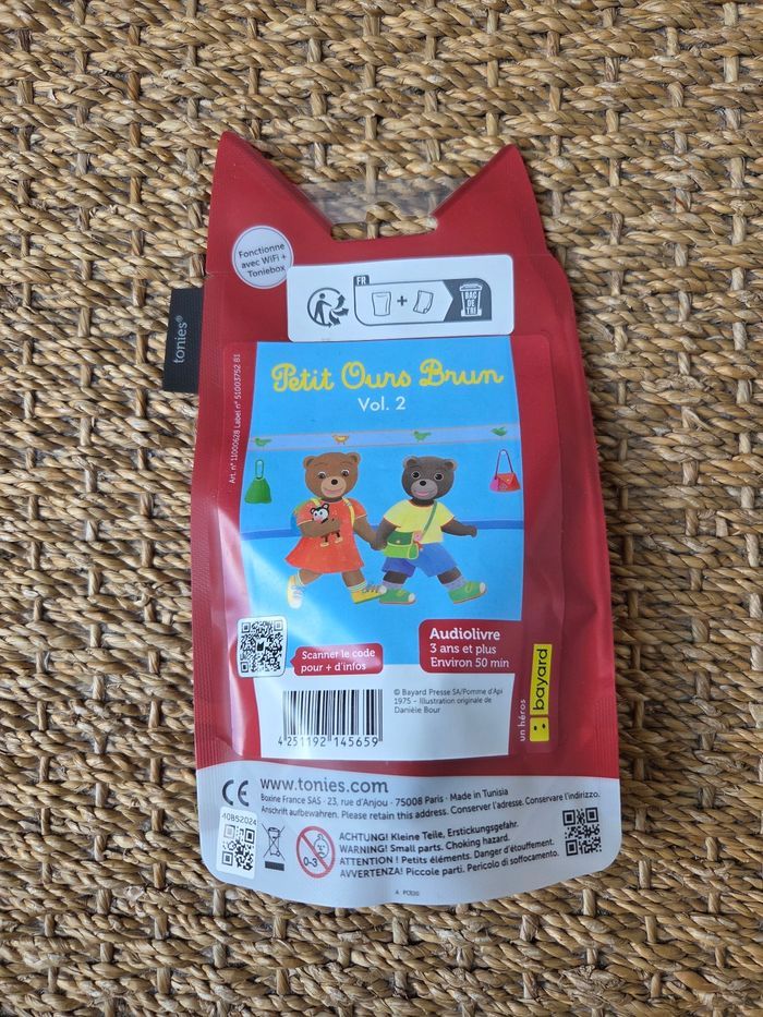 Figurine Tonie Petit Ours Brun vol.2 Toniebox neuve dans sachet - photo numéro 2