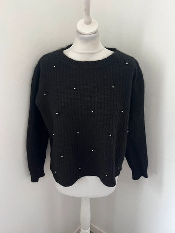 Pull noir angora et perles The Kooples M
