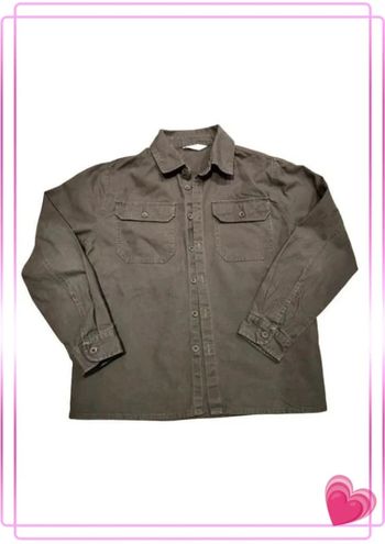 Surchemise kaki en coton épais, Mango t.10/12 ans