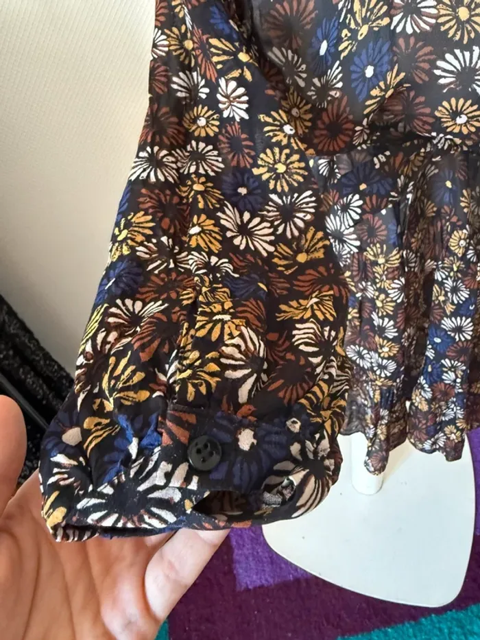 Robe à fleur marron en très bon état taille S stella Forest - photo numéro 6