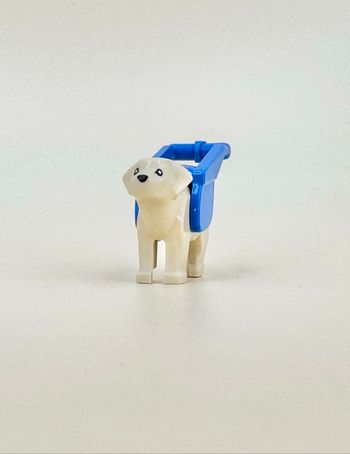 Lego Animaux City : Labrador crème, Chien guide avec harnais bleu - NEUF