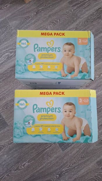 Couche pampers premium taille 3 lot