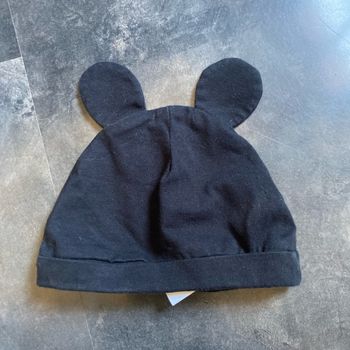 Bonnet noir oreilles Mickey 12 mois Disney