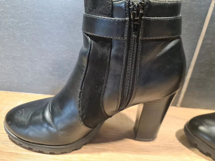 Bottines noires à talons taille 38 - photo numéro 4