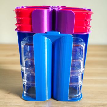 Rangement Bleu et Violet 12 pots & 12 couvercles Multidélices