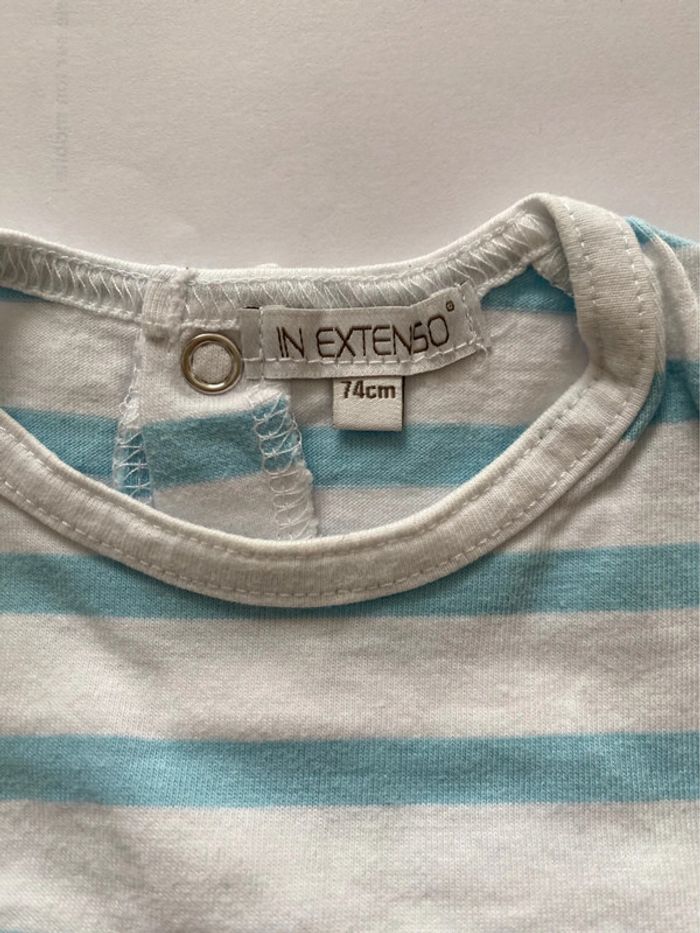 Lot de 2 T-shirts sans manches /débardeurs - 12 mois - Tex, In extenso - TBE - photo numéro 7