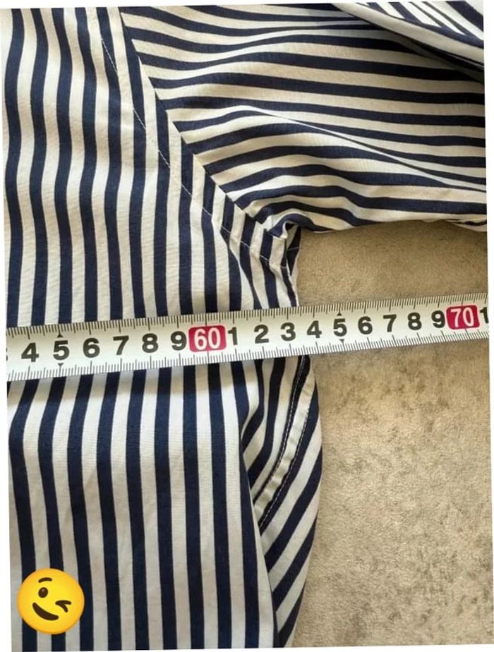 Chemise Tommy Hilfiger manche longue Taille XL bleu blanc Homme Men CHE82 - photo numéro 6