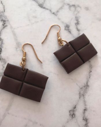 Boucles d’oreilles chocolat NEUVES