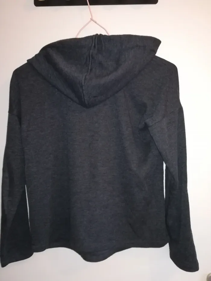 Pull à capuche gris, Etam, taille XS, très bon état - photo numéro 4