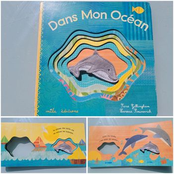 Livre decoupé marionnette dauphin 🐬 Dans Mon Océan 🌊