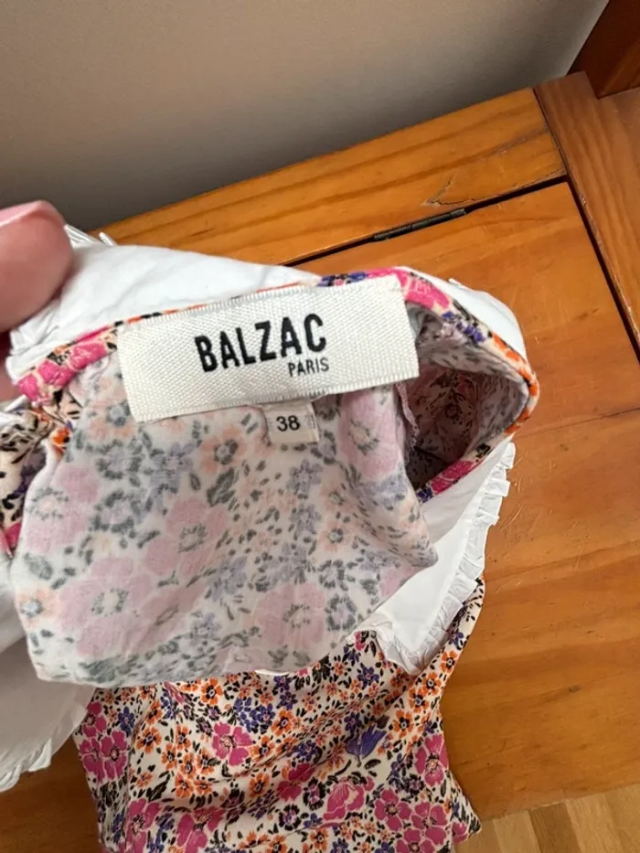 Sublime blouse Balzac Paris modèle Étincelle imprimé fleurs solaires - T38 - photo numéro 5