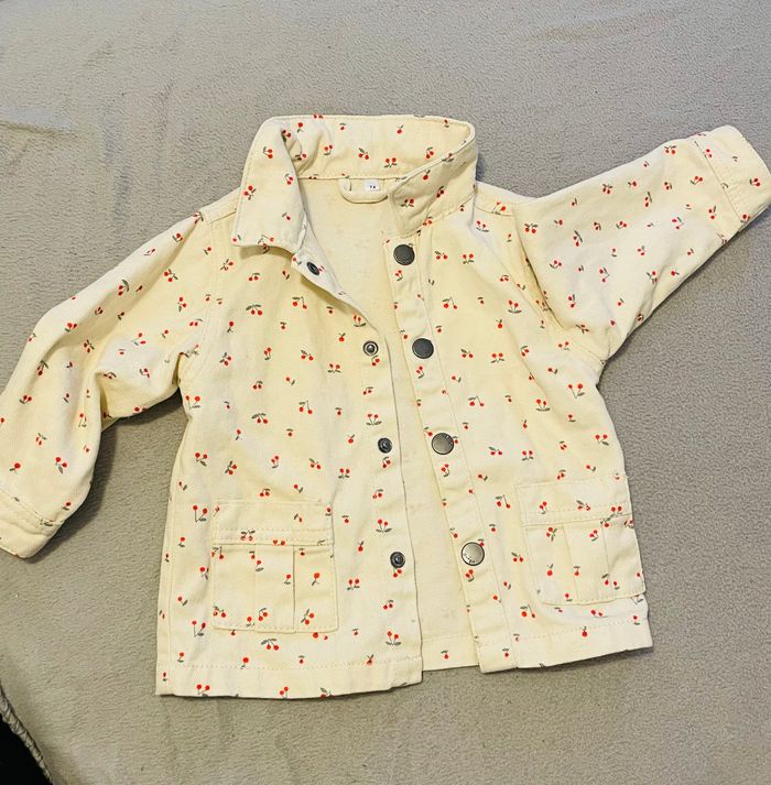 Veste jean à motif